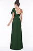 ColsBM Naomi Hunter Green Glamorous A-line Short Sleeve Half Backless Chiffon Floor Length Bridesmaid Dresses