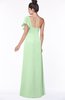 ColsBM Naomi Light Green Glamorous A-line Short Sleeve Half Backless Chiffon Floor Length Bridesmaid Dresses