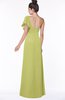 ColsBM Naomi Linden Green Glamorous A-line Short Sleeve Half Backless Chiffon Floor Length Bridesmaid Dresses