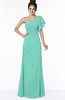 ColsBM Naomi Mint Green Glamorous A-line Short Sleeve Half Backless Chiffon Floor Length Bridesmaid Dresses
