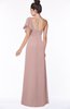 ColsBM Naomi Nectar Pink Glamorous A-line Short Sleeve Half Backless Chiffon Floor Length Bridesmaid Dresses