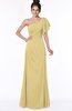 ColsBM Naomi New Wheat Glamorous A-line Short Sleeve Half Backless Chiffon Floor Length Bridesmaid Dresses