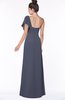 ColsBM Naomi Nightshadow Blue Glamorous A-line Short Sleeve Half Backless Chiffon Floor Length Bridesmaid Dresses