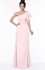 ColsBM Naomi Petal Pink Glamorous A-line Short Sleeve Half Backless Chiffon Floor Length Bridesmaid Dresses
