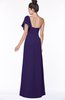 ColsBM Naomi Royal Purple Glamorous A-line Short Sleeve Half Backless Chiffon Floor Length Bridesmaid Dresses