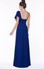ColsBM Naomi Sodalite Blue Glamorous A-line Short Sleeve Half Backless Chiffon Floor Length Bridesmaid Dresses