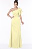 ColsBM Naomi Soft Yellow Glamorous A-line Short Sleeve Half Backless Chiffon Floor Length Bridesmaid Dresses