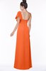ColsBM Naomi Tangerine Glamorous A-line Short Sleeve Half Backless Chiffon Floor Length Bridesmaid Dresses