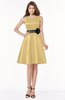 ColsBM Charli Gold Elegant A-line Wide Square Zip up Sash Bridesmaid Dresses