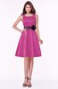 ColsBM Charli Hot Pink Elegant A-line Wide Square Zip up Sash Bridesmaid Dresses