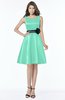 ColsBM Charli Mint Green Elegant A-line Wide Square Zip up Sash Bridesmaid Dresses