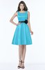 ColsBM Charli Turquoise Elegant A-line Wide Square Zip up Sash Bridesmaid Dresses