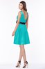 ColsBM Charli Viridian Green Elegant A-line Wide Square Zip up Sash Bridesmaid Dresses