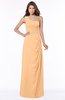 ColsBM Fran Apricot Modest A-line One Shoulder Zip up Chiffon Bridesmaid Dresses