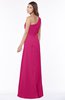 ColsBM Fran Beetroot Purple Modest A-line One Shoulder Zip up Chiffon Bridesmaid Dresses