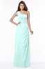 ColsBM Fran Blue Glass Modest A-line One Shoulder Zip up Chiffon Bridesmaid Dresses