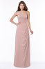 ColsBM Fran Blush Pink Modest A-line One Shoulder Zip up Chiffon Bridesmaid Dresses