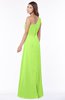ColsBM Fran Bright Green Modest A-line One Shoulder Zip up Chiffon Bridesmaid Dresses