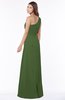 ColsBM Fran Garden Green Modest A-line One Shoulder Zip up Chiffon Bridesmaid Dresses