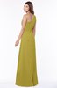 ColsBM Fran Golden Olive Modest A-line One Shoulder Zip up Chiffon Bridesmaid Dresses