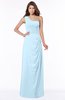 ColsBM Fran Ice Blue Modest A-line One Shoulder Zip up Chiffon Bridesmaid Dresses