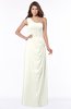 ColsBM Fran Ivory Modest A-line One Shoulder Zip up Chiffon Bridesmaid Dresses