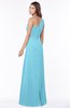 ColsBM Fran Light Blue Modest A-line One Shoulder Zip up Chiffon Bridesmaid Dresses