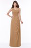 ColsBM Fran Light Brown Modest A-line One Shoulder Zip up Chiffon Bridesmaid Dresses