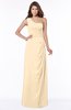 ColsBM Fran Marzipan Modest A-line One Shoulder Zip up Chiffon Bridesmaid Dresses