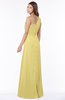 ColsBM Fran Misted Yellow Modest A-line One Shoulder Zip up Chiffon Bridesmaid Dresses