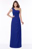 ColsBM Fran Nautical Blue Modest A-line One Shoulder Zip up Chiffon Bridesmaid Dresses