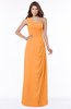 ColsBM Fran Orange Modest A-line One Shoulder Zip up Chiffon Bridesmaid Dresses
