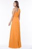 ColsBM Fran Orange Modest A-line One Shoulder Zip up Chiffon Bridesmaid Dresses