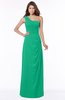 ColsBM Fran Sea Green Modest A-line One Shoulder Zip up Chiffon Bridesmaid Dresses