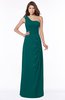 ColsBM Fran Shaded Spruce Modest A-line One Shoulder Zip up Chiffon Bridesmaid Dresses