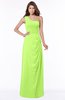 ColsBM Fran Sharp Green Modest A-line One Shoulder Zip up Chiffon Bridesmaid Dresses