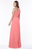 ColsBM Fran Shell Pink Modest A-line One Shoulder Zip up Chiffon Bridesmaid Dresses