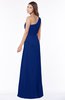 ColsBM Fran Sodalite Blue Modest A-line One Shoulder Zip up Chiffon Bridesmaid Dresses
