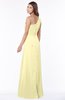 ColsBM Fran Soft Yellow Modest A-line One Shoulder Zip up Chiffon Bridesmaid Dresses