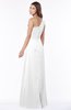 ColsBM Fran White Modest A-line One Shoulder Zip up Chiffon Bridesmaid Dresses