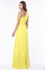 ColsBM Fran Yellow Iris Modest A-line One Shoulder Zip up Chiffon Bridesmaid Dresses