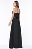 ColsBM Jazlynn Black Luxury A-line Bateau Zip up Satin Floor Length Bridesmaid Dresses
