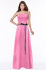ColsBM Jazlynn Carnation Pink Luxury A-line Bateau Zip up Satin Floor Length Bridesmaid Dresses