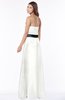 ColsBM Jazlynn Cloud White Luxury A-line Bateau Zip up Satin Floor Length Bridesmaid Dresses