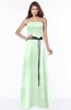 ColsBM Jazlynn Light Green Luxury A-line Bateau Zip up Satin Floor Length Bridesmaid Dresses