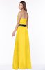 ColsBM Jazlynn Yellow Luxury A-line Bateau Zip up Satin Floor Length Bridesmaid Dresses