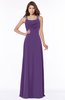 ColsBM Thea Dark Purple Elegant Wide Square Sleeveless Half Backless Chiffon Beaded Bridesmaid Dresses