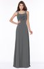 ColsBM Thea Grey Elegant Wide Square Sleeveless Half Backless Chiffon Beaded Bridesmaid Dresses