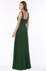 ColsBM Thea Hunter Green Elegant Wide Square Sleeveless Half Backless Chiffon Beaded Bridesmaid Dresses