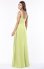 ColsBM Thea Lime Green Elegant Wide Square Sleeveless Half Backless Chiffon Beaded Bridesmaid Dresses